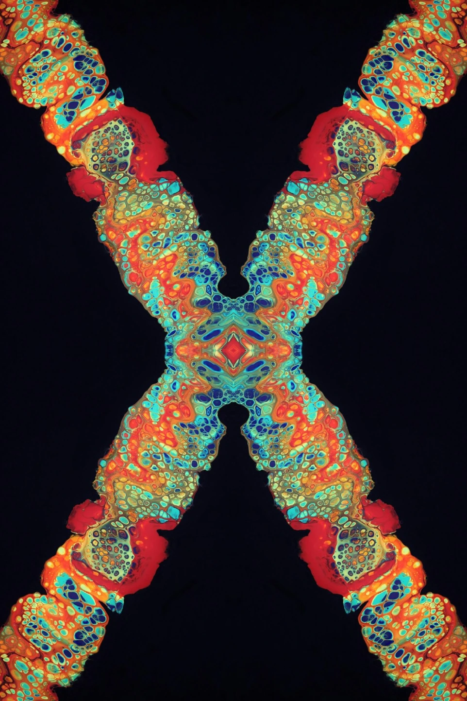 an abstract image of the letter x